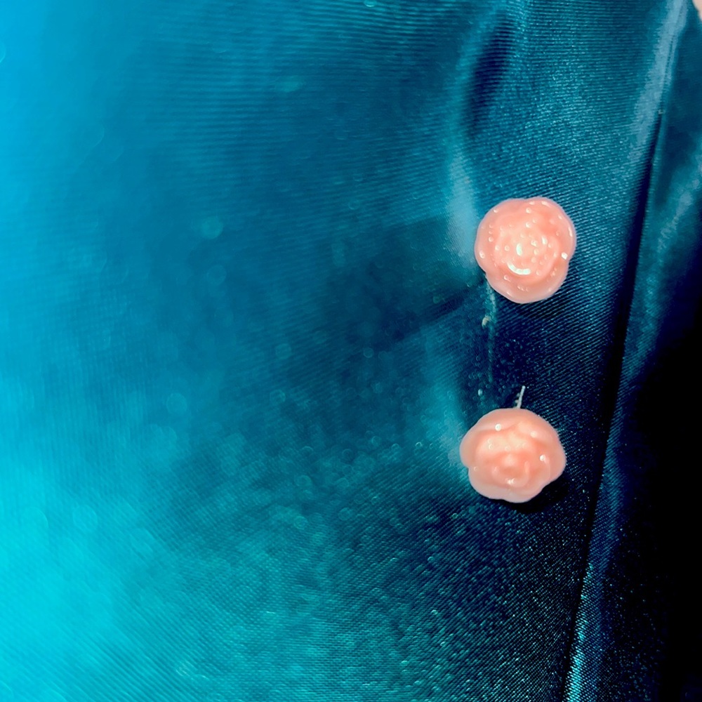 Pink flower earrings